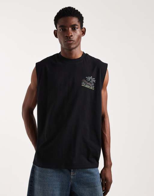 ASOS DESIGN - Oversized tanktop met Miami-print in zwart, 5 van 5