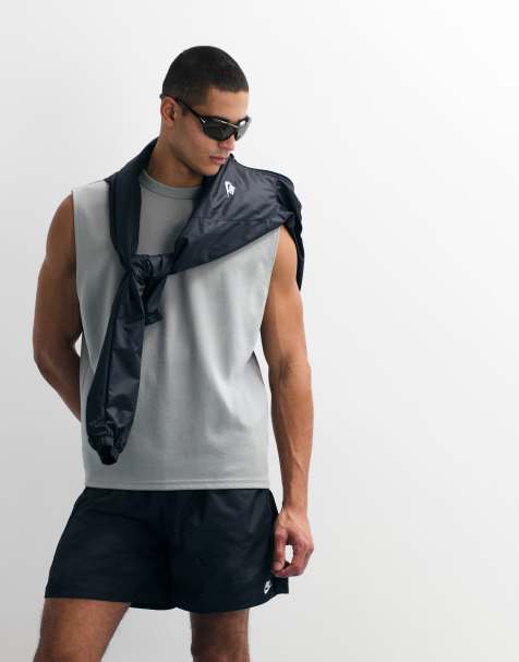 ASOS DESIGN - Oversized tanktop van zware breatheMAX™ katoenmix in grijs - view 1