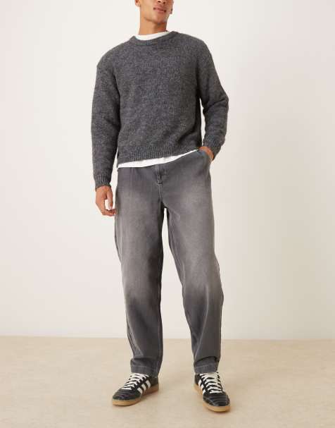 ASOS DESIGN Oversized taper black wash
