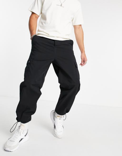 ASOS DESIGN Oversized Cropped Cargo Pants With Rip And Repair Details In  Sand - ShopStyle