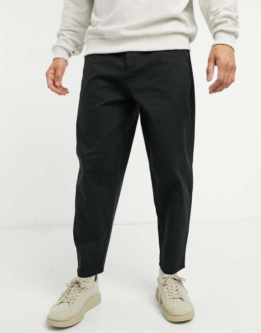 ASOS DESIGN wide balloon pants in black