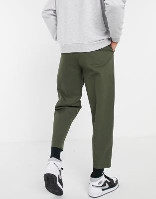 tapered khaki chinos