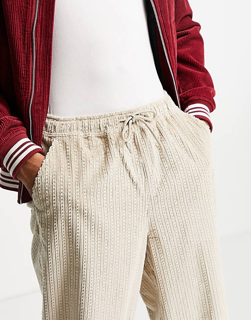 Trousers & Chinos oversized tapered cord trousers in rope effect cord 