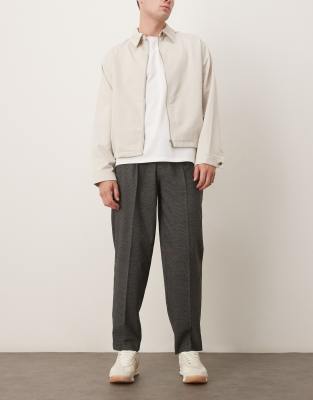 Asos Design Oversized Tapered Dress Pants In Black