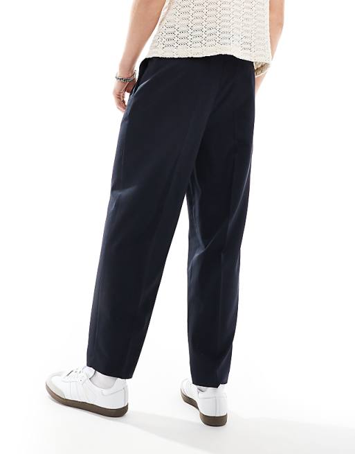 ASOS DESIGN oversized tapered dress pants with double pleat ASOS DESIGN oversized tapered dress pants with double pleat