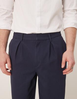 Asos Design Oversized Tapered Pants With Pleat