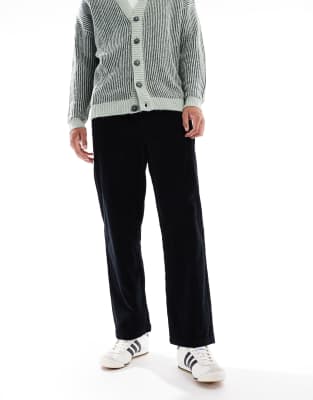 Asos Design Oversized Tapered Pull-on Pants In Black