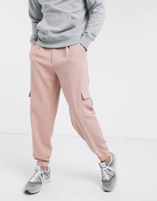 cargo joggers pink