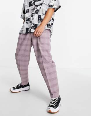 mixed plaid pants
