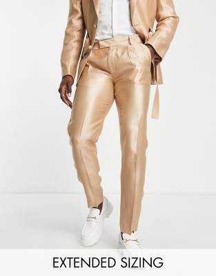 White and gold pants 2024 suit