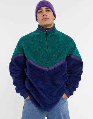 borg half zip sweatshirt