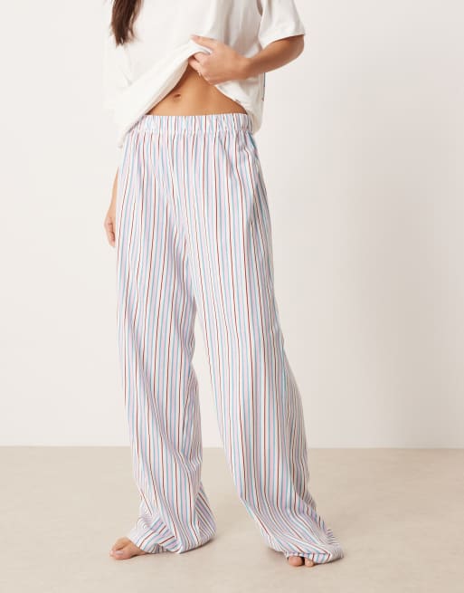 ASOS DESIGN oversized tee and wide leg jersey pants pajama set in pizza & wine graphic, 3 of 4