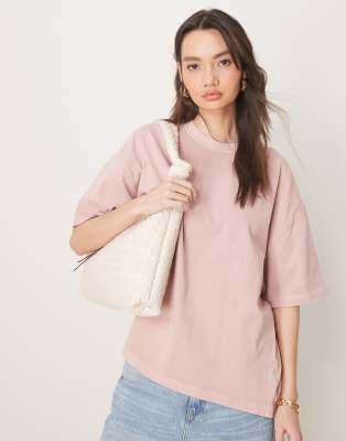 Asos Design Oversized Tee In Cameo Brown