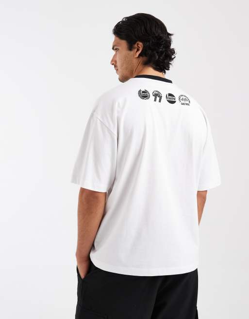 ASOS DESIGN oversized tee with Castrol GTX print in white, 5 of 5