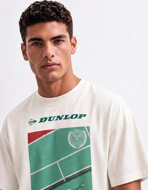 ASOS DESIGN oversized tee with Dunlop Tennis print in white, 8 of 10