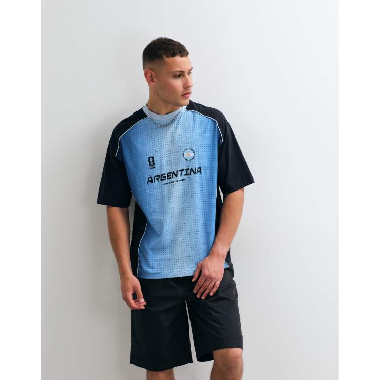 ASOS Design Oversized Tee with FIFA World Cup Argentina Print in Black