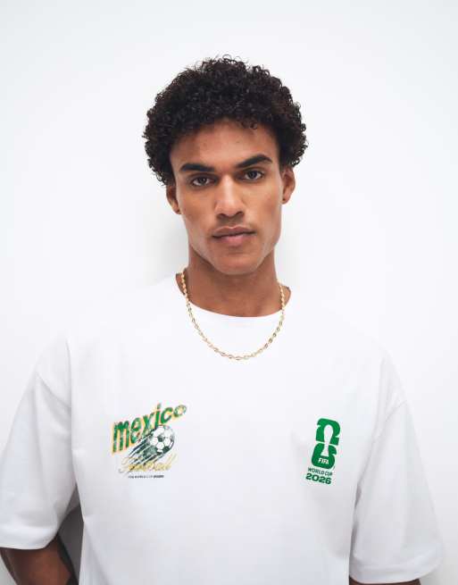 ASOS DESIGN oversized tee with FIFA World cup Mexico print in White, 5 of 5