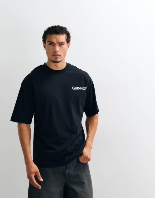 ASOS DESIGN oversized tee with Guinness print in Black, 5 of 5