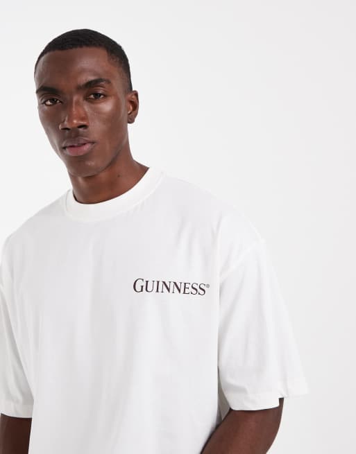 ASOS DESIGN oversized tee with Guinness print in white, 5 of 5