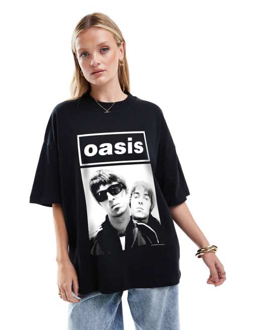 ASOS DESIGN oversized tee with Oasis licence graphic in black | ASOS