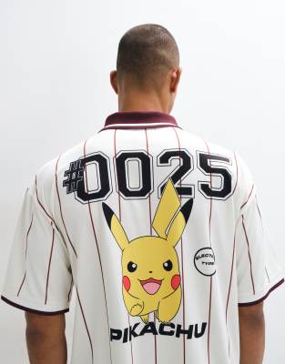 Asos Design Oversized Tee With Pokemon Print In White