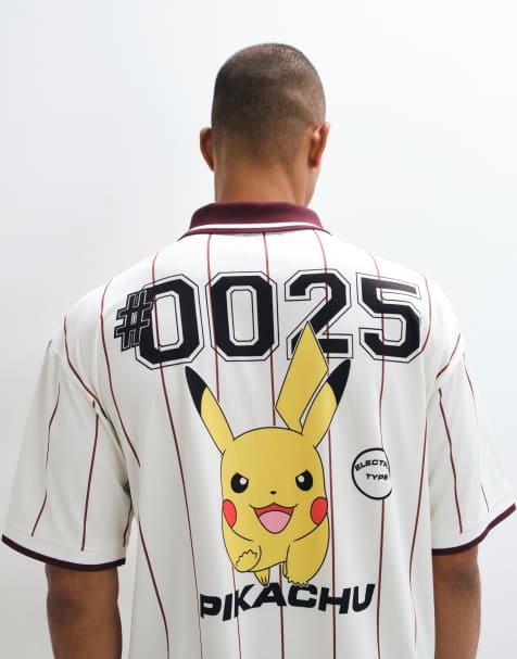 ASOS DESIGN oversized tee with Pokemon Print in White - view 1