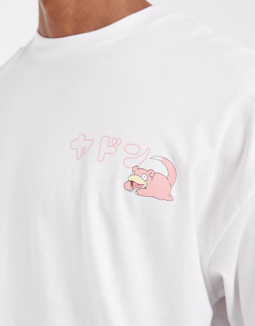 ASOS DESIGN oversized tee with Slowpoke Pokemon in White, 4 of 5