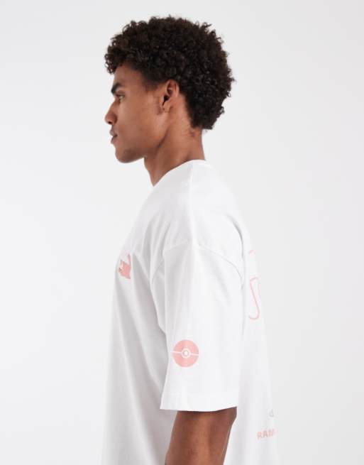 ASOS DESIGN oversized tee with Slowpoke Pokemon in White, 5 of 5