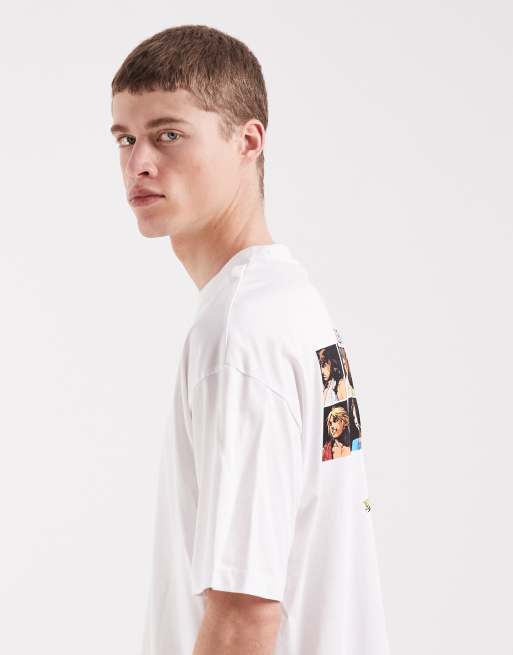 ASOS DESIGN oversized tee with Street Fighter print in White, 4 of 5