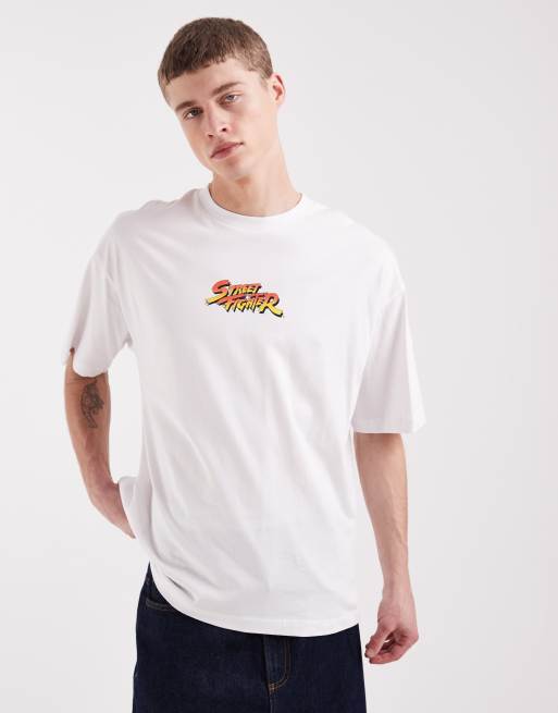 ASOS DESIGN oversized tee with Street Fighter print in White, 5 of 5