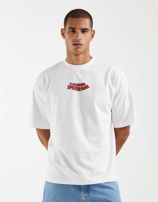 ASOS DESIGN oversized tee with the Amazing Spiderman print in White, 3 of 5