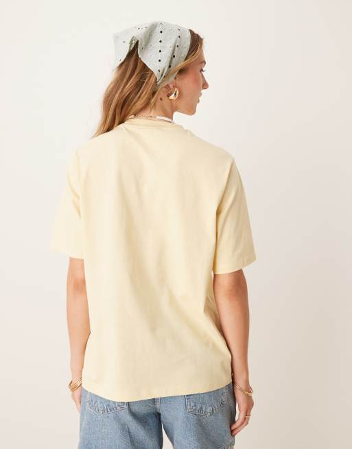 ASOS DESIGN oversized tee with vacation painterly palm tree graphic in buttermilk, 4 of 4