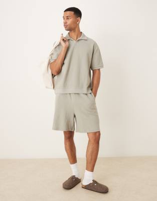 Asos Design Oversized Textured Shorts