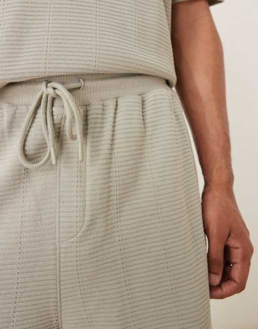 ASOS DESIGN oversized textured shorts in gray