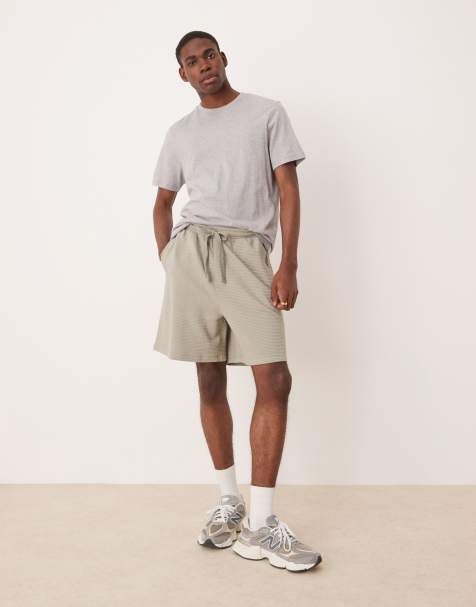 ASOS DESIGN oversized textured shorts in grey - view 1