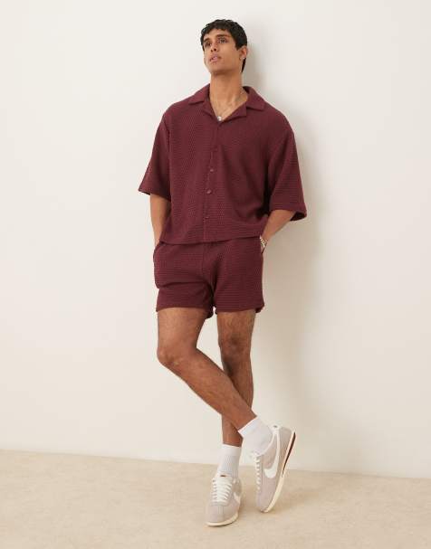 ASOS DESIGN oversized textured shorts (part of a set) - view 1