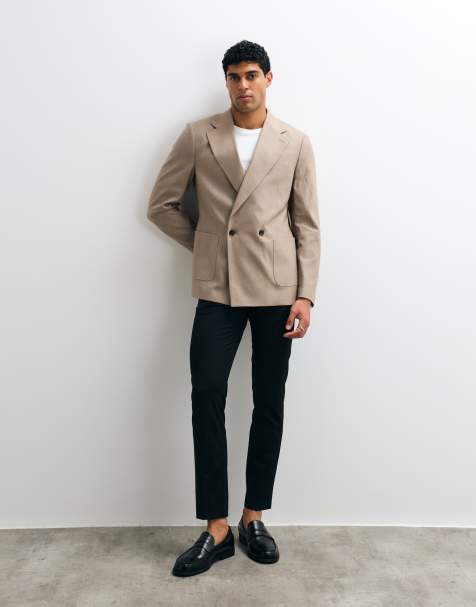 ASOS DESIGN - Oversized toelopend pak met textuur in bruin - view 1