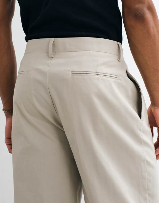 ASOS DESIGN oversized toelopende broek van katoenmix in donker stone, 5 van 5