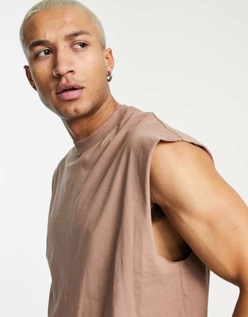 ASOS DESIGN - Oversized top i lysebrun, 3 af 4