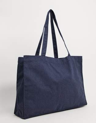 asos navy bag