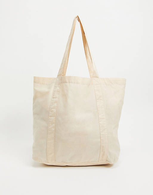 ASOS DESIGN oversized tote bag in off white cotton