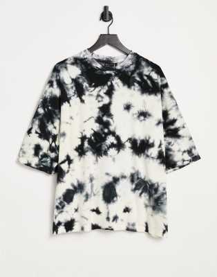 black and white tie dye outfit