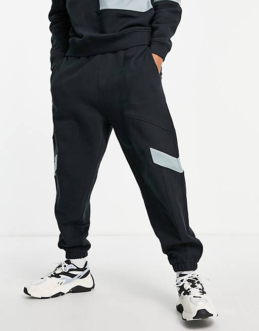 ASOS DESIGN oversized trackies with tonal panel details (Part of a co ...