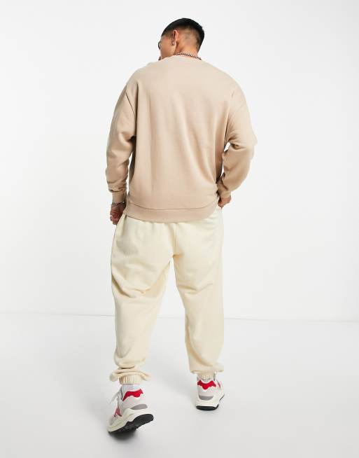 ASOS DESIGN tracksuit with oversized hoodie and oversized sweatpants in  khaki