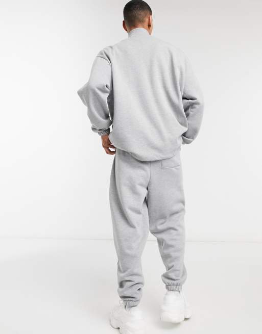 ASOS DESIGN oversized sweatpants in heather gray