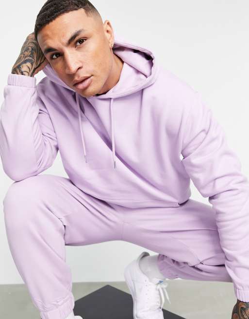 ASOS DESIGN oversized tracksuit with hoodie and oversized sweatpants in purple PURPLE