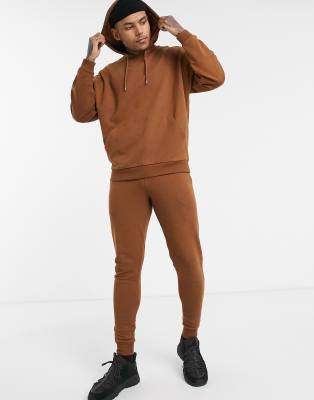 brown oversized tracksuit