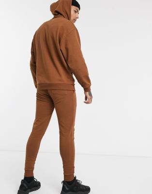 brown oversized tracksuit