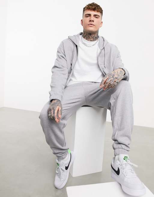 Mens grey tracksuit online asos