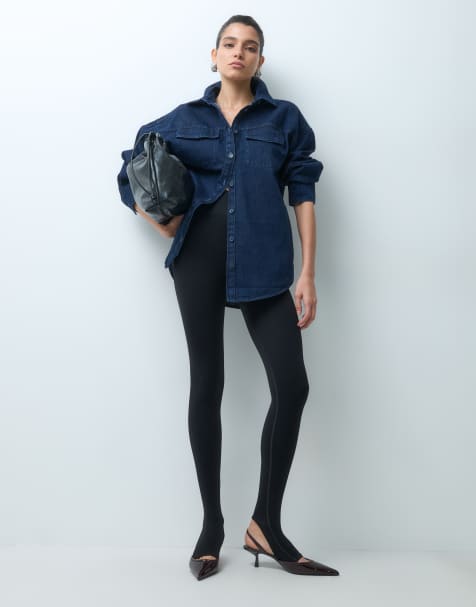 ASOS DESIGN oversized traditional denim shirt in rinse - view 1